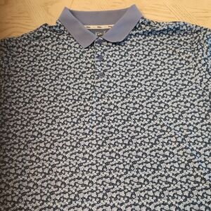 Walter Hagen Performance Golf Blue and White Patterned Polo Men's Size XL NEW